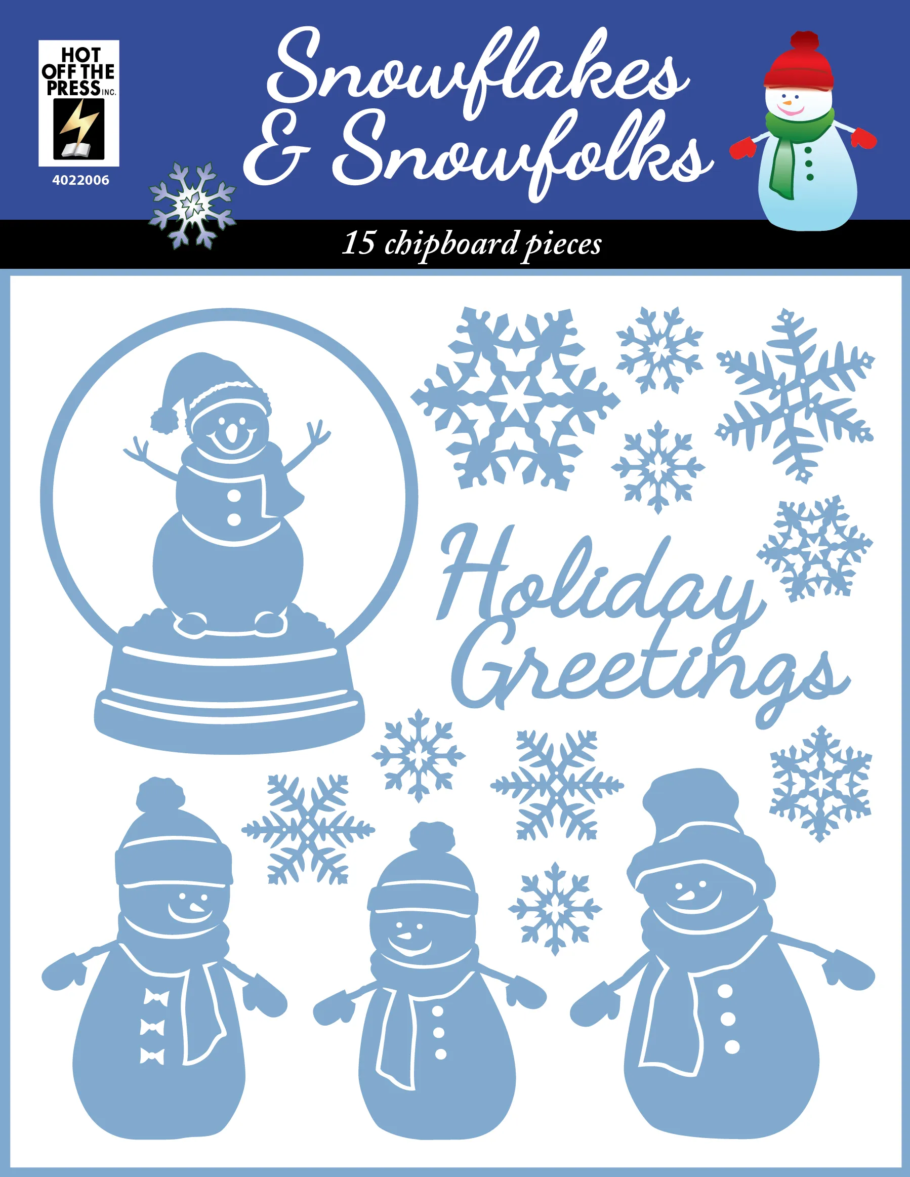 Snowflakes & Snowfolks Chipboard