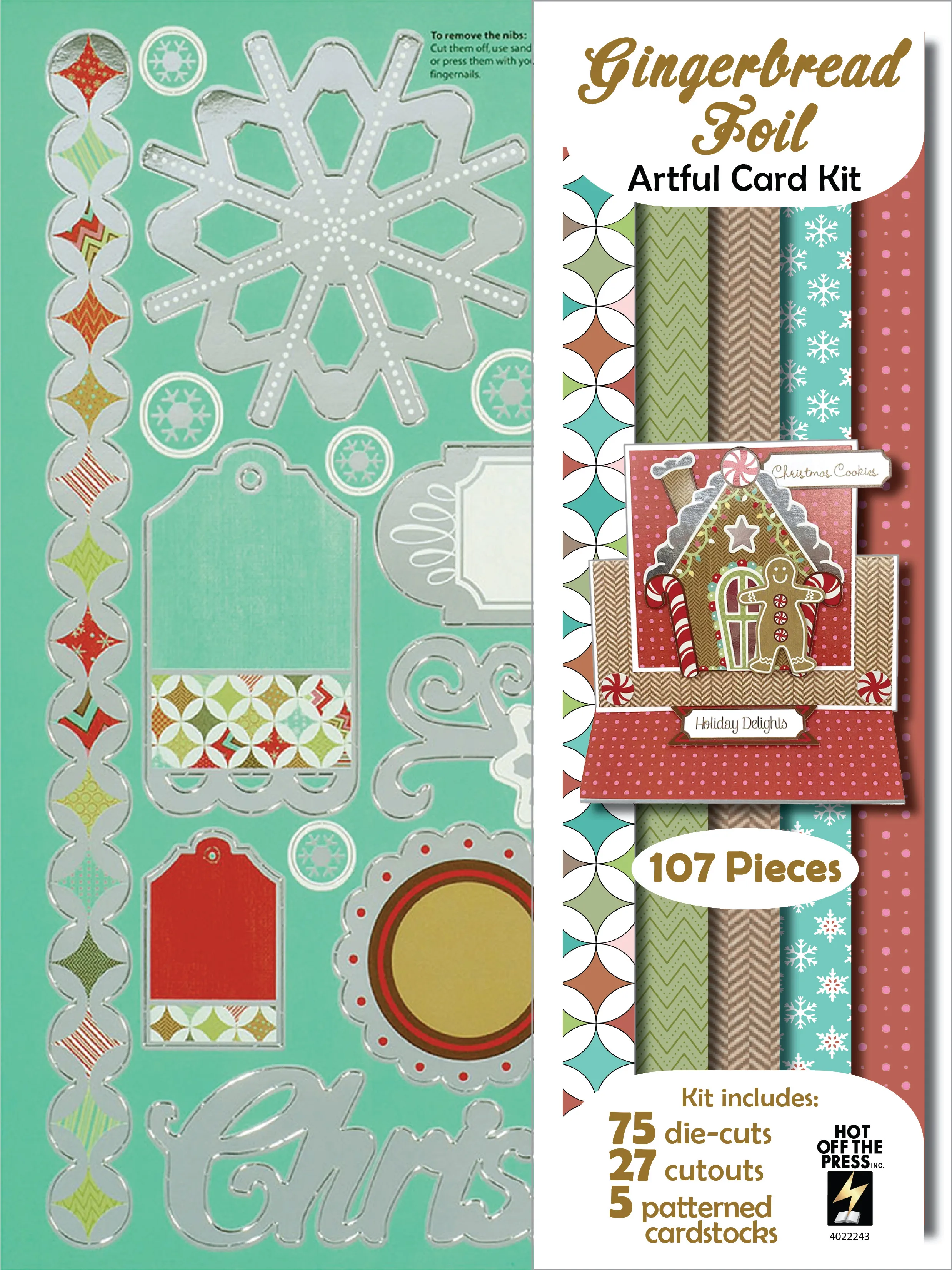 Gingerbread Foil Artful Card Kit
