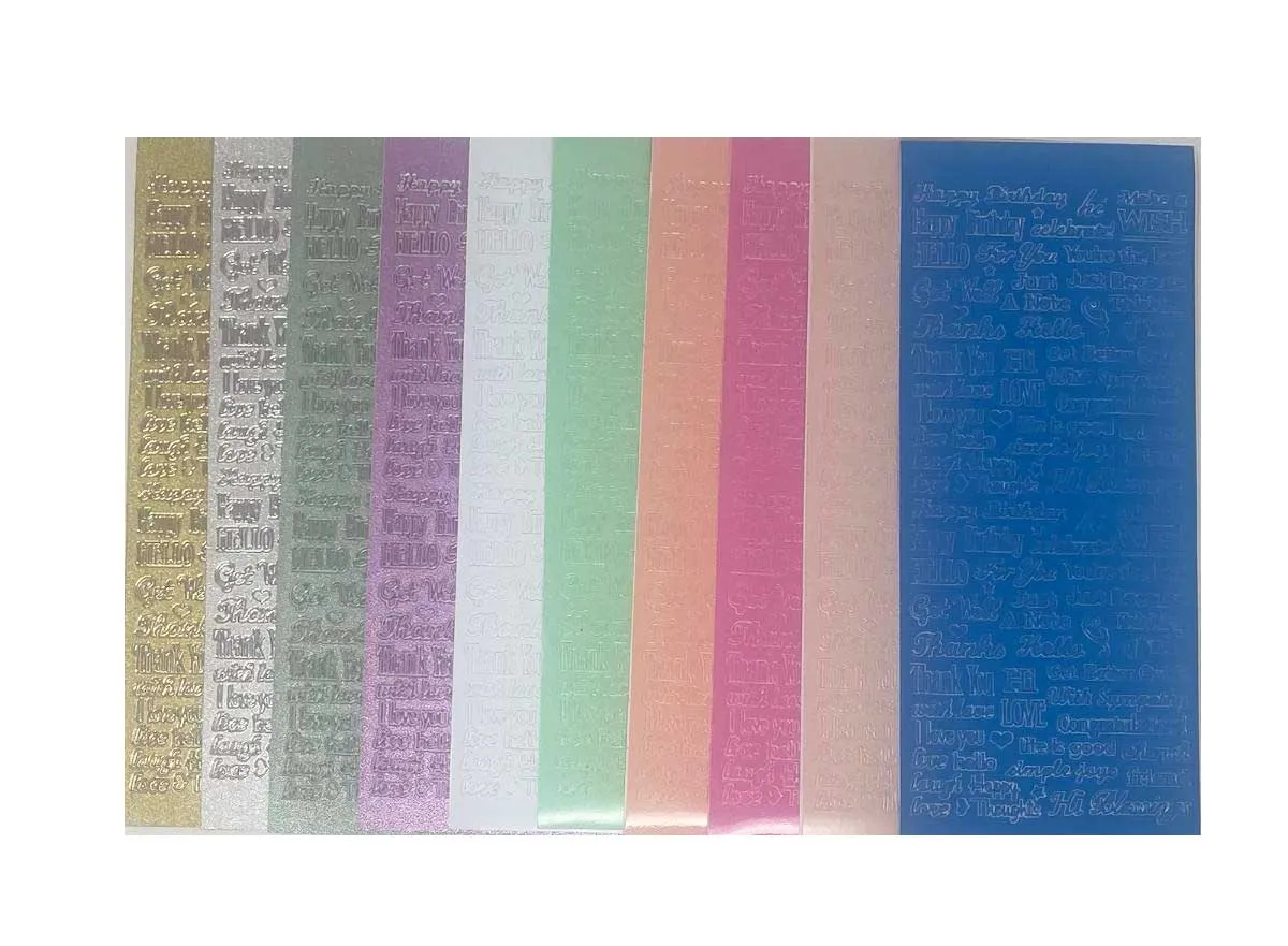 Tiny Words & Phrases in Pastels & Pearls Dazzles™ Stickers, 10 sheets