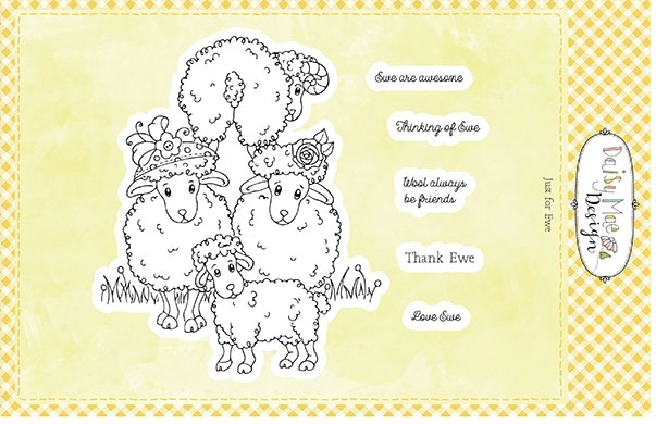 Just for Ewe Daisy Mae A5  stamp set Down on the farm