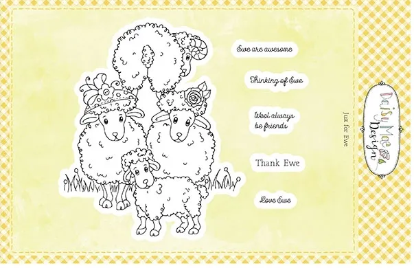 Just for Ewe Daisy Mae A5  stamp set Down on the farm