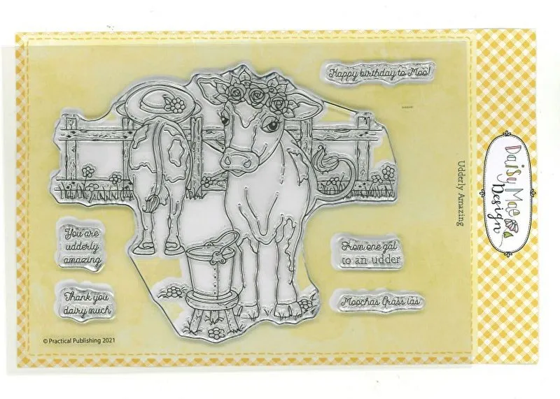 Udderly Amazing Daisy Mae A5  stamp set Down on the farm