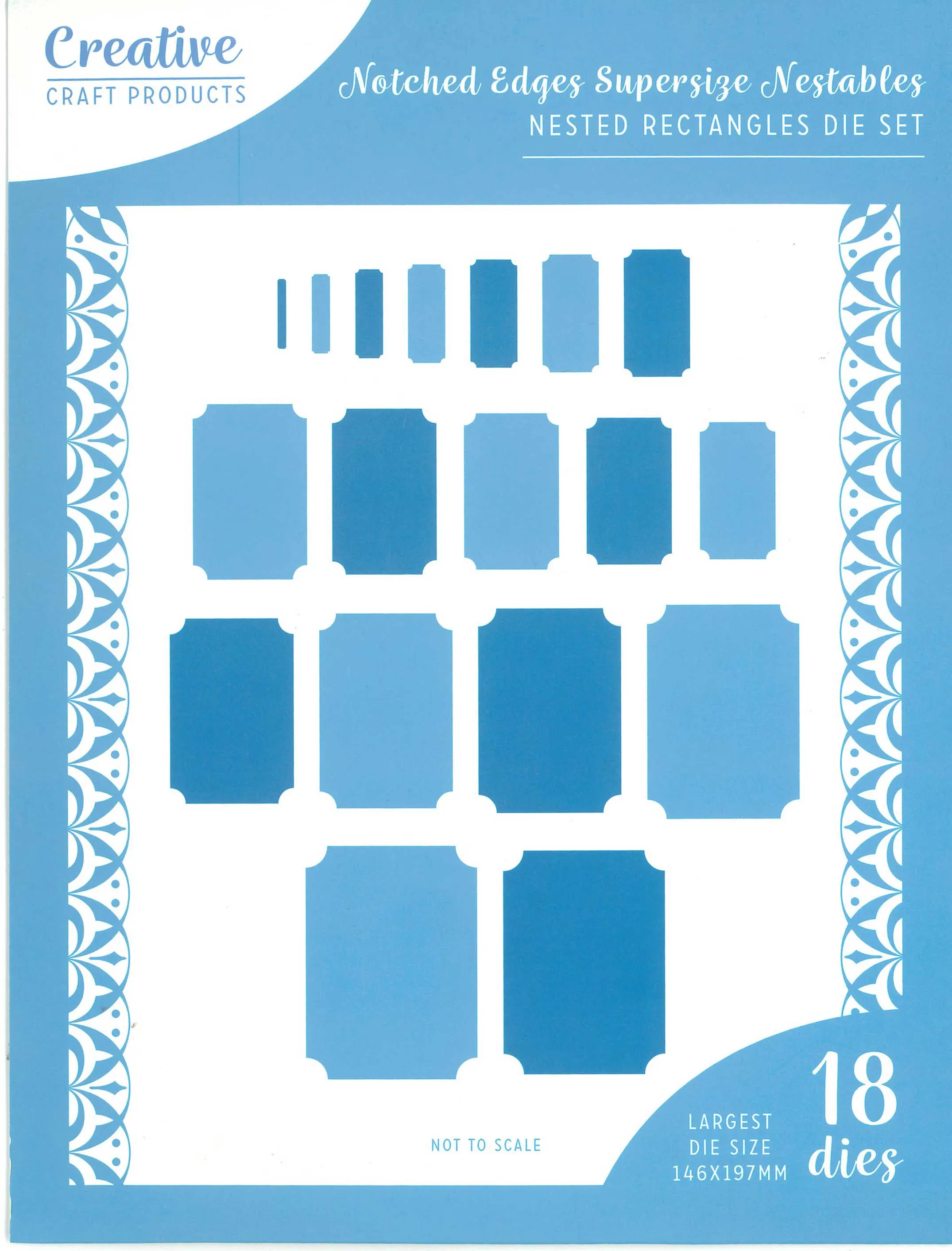 Rectangles Notched Edges Supersize Nestables Dies