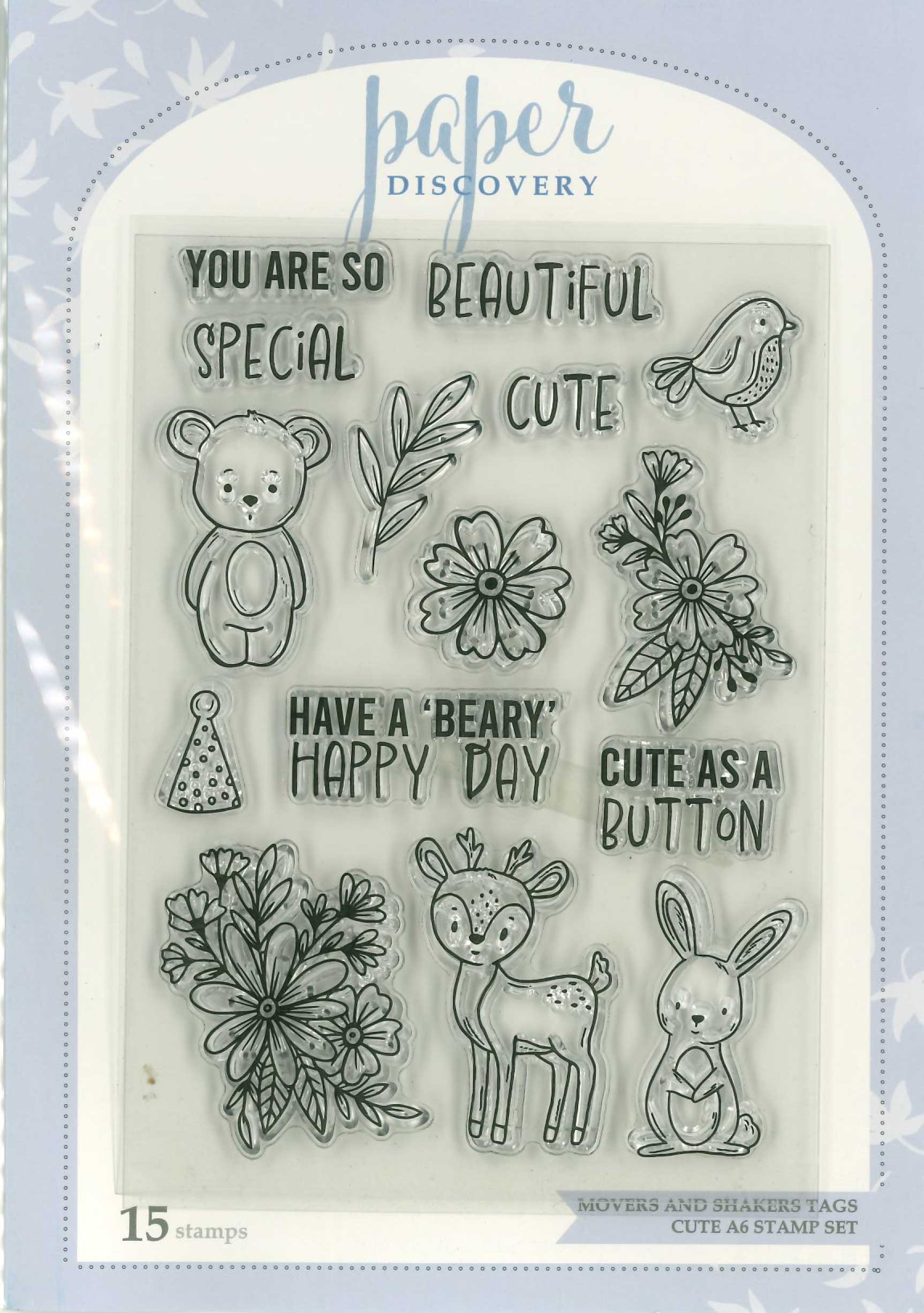 Paper Wishes  Cute Movers and Shakers A6 Stamp Set