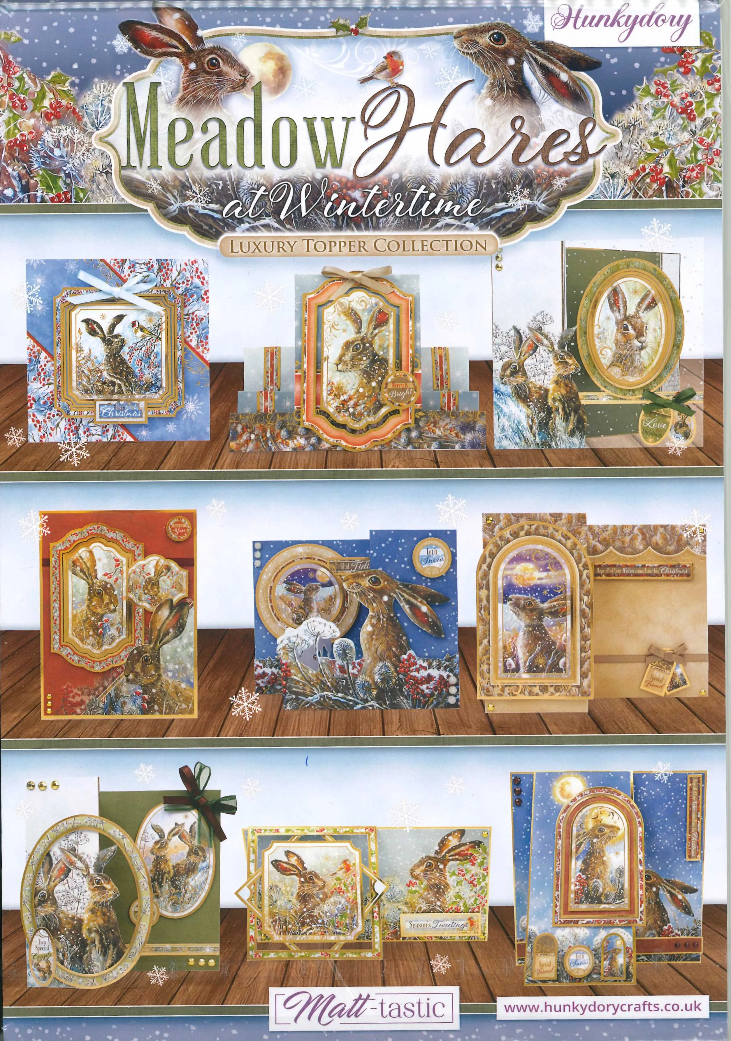 Meadow Hares at Wintertime Luxury Topper Collection