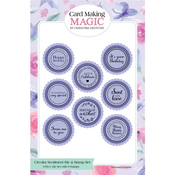 Circular Sentiment Die and Stamp Set by Card Making Magic