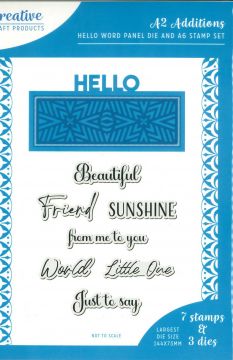 Hello Word Panel A6 Die and Stamp Set | A2 Additions