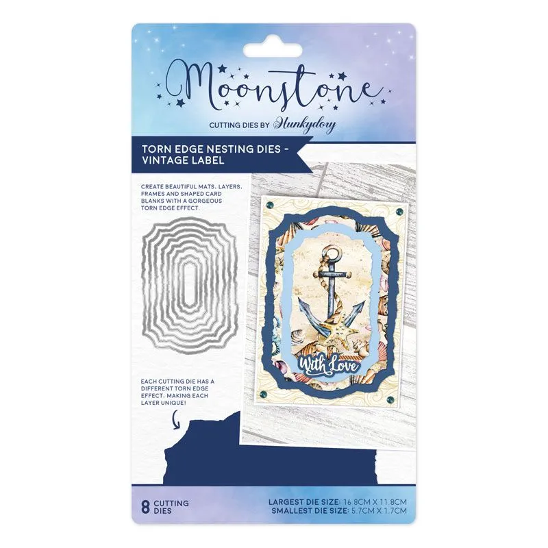 Vintage Label Torn Edge Nesting Dies