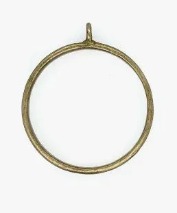 Round Large Open Bezel Pendant, Bronze