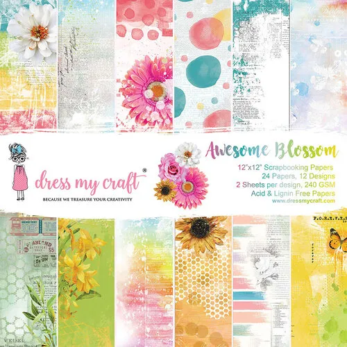 Awesome Blossoms, 12x12 Cardstock