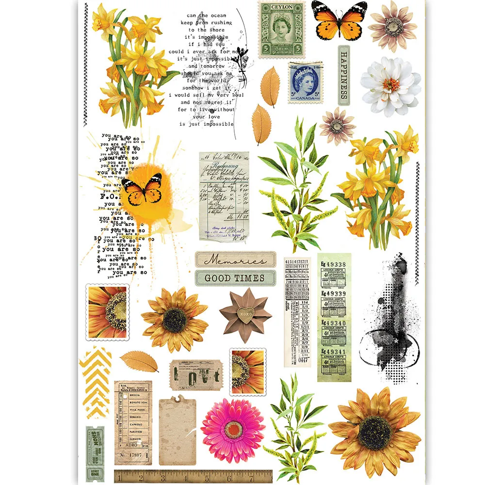 Awesome Blossoms Transfer sheet