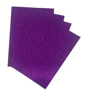 Purple Glitter Cardstock, 4 sheets