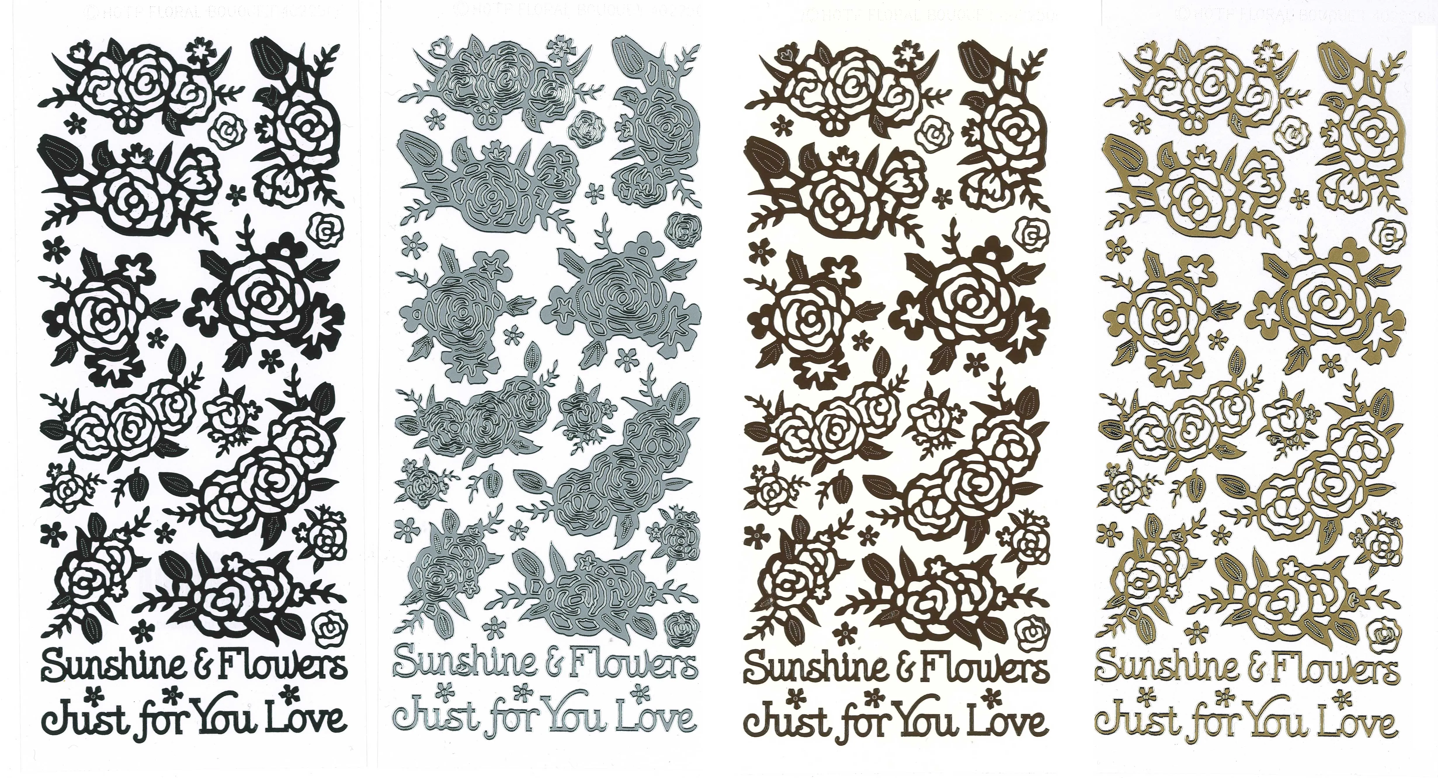 Floral Bouquet Dazzles� Stickers, 4 sheets