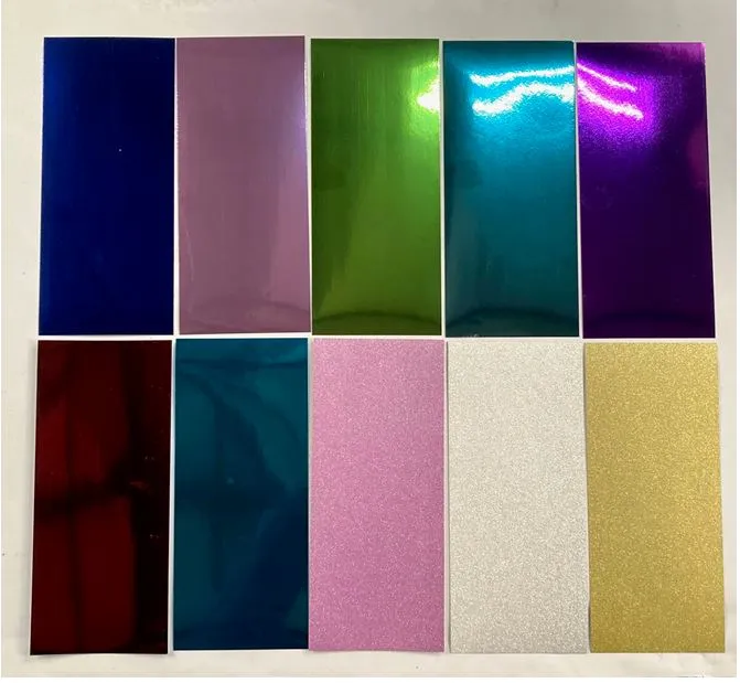 10 Adhesive Mirror & Pearl Sheets, 10 pack