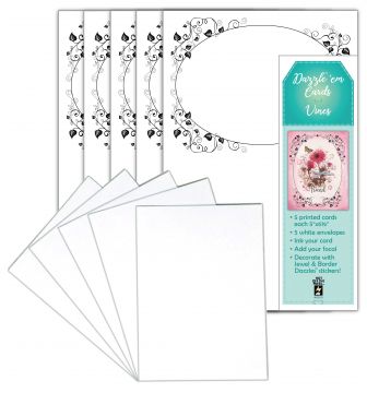 Dazzle 'em Cards--Vines, 5 cards & envelopes