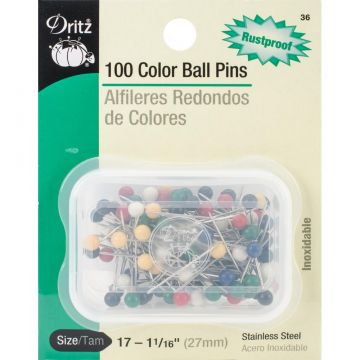 Dritz Color Ball Pin, 100 pieces
