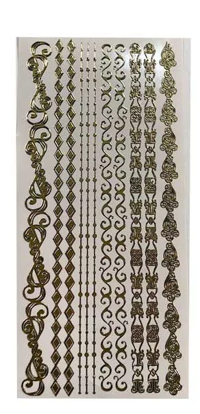 Gold Fancy Border Dazzles Stickers