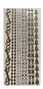 Gold Fancy Border Dazzles Stickers