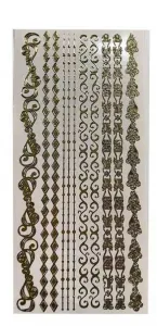 Gold Fancy Border Dazzles Stickers