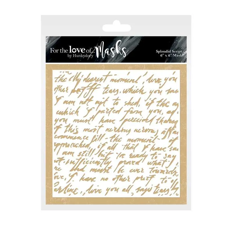 Splendid Script, 6x6 For the Love of Masks