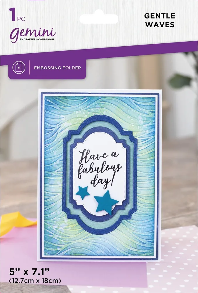 Gentle Waves 5x7 2D Embossing Folder