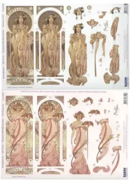 3D Precut Alphonso Mucha Moet Grand Cremant & White Star