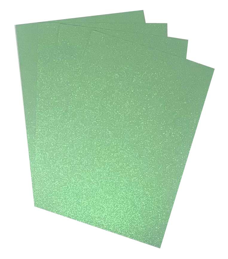 Pistachio Green Glitter Cardstock, 4 sheets