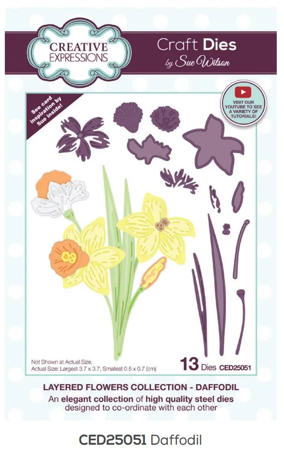 Daffodil Layered Flowers Dies