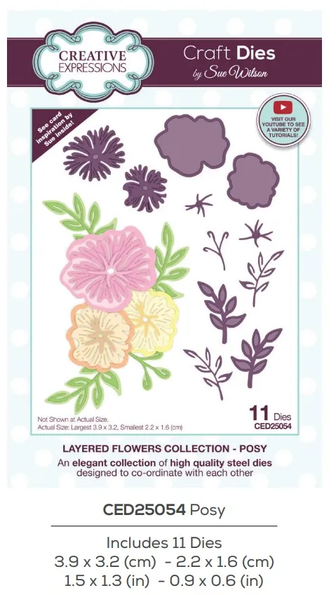 Posy Layered Flowers Dies