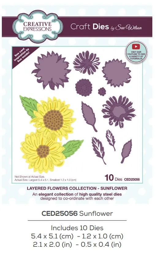 Sunflower Layered Flowers Dies
