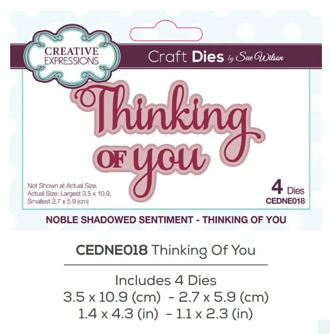 Thinking Of You Craft Die Shadowed Sentiment