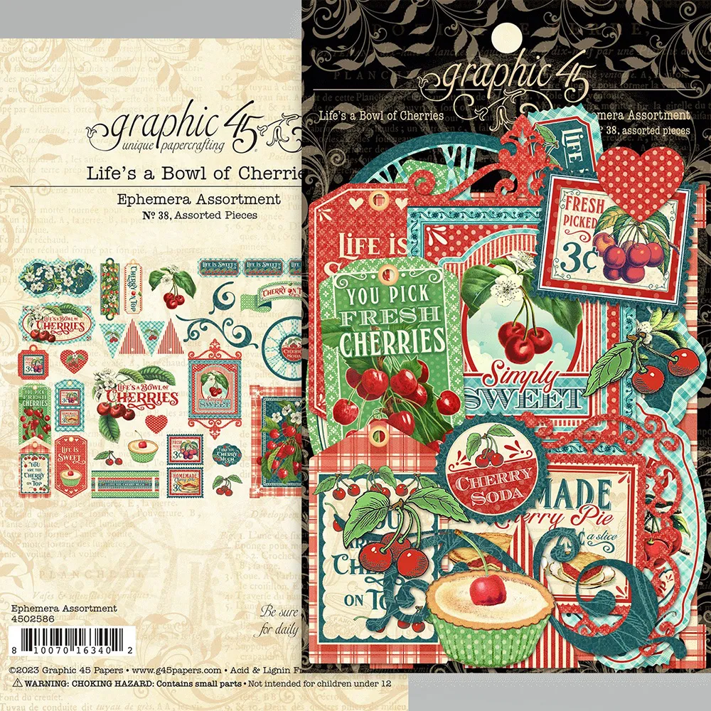 Life's a Bowl of Cherries Ephemera, 38 die-cuts