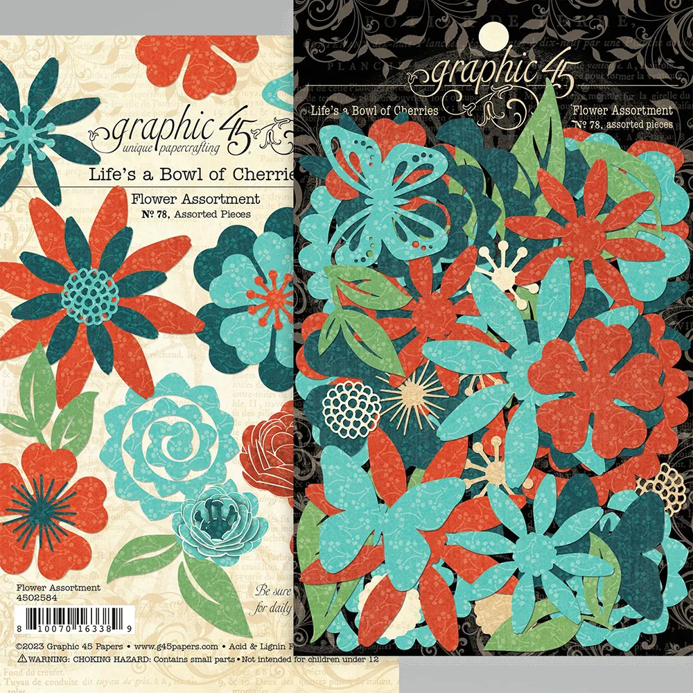 Life's a Bowl of Cherries Flowers, 78 pieces