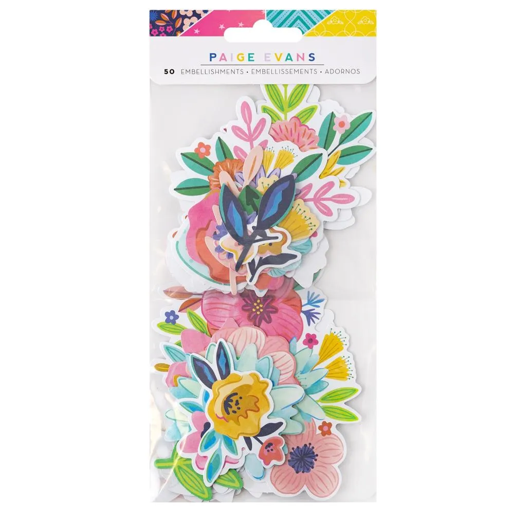 Paige Evans Blooming Wild Floral Die-Cuts, 50 pieces