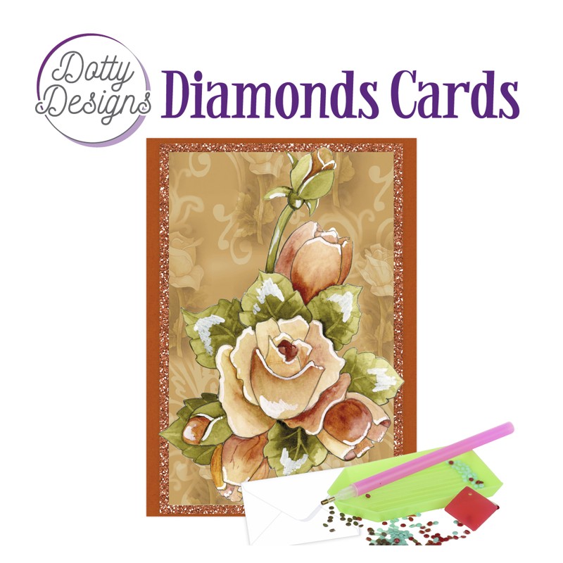 Orange Roses Diamond Card