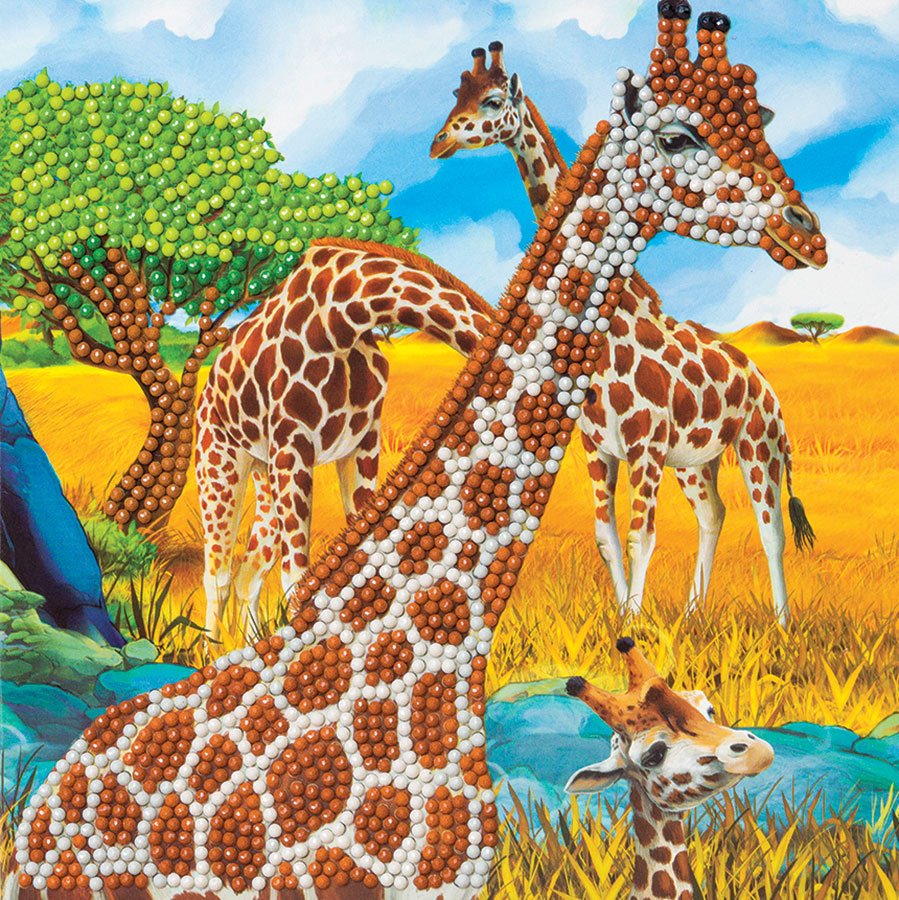 Gentle Giraffe Crystal Art Card Kit