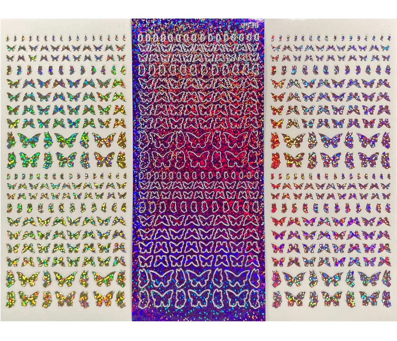 Butterfly Dazzles stickers, 3 colors