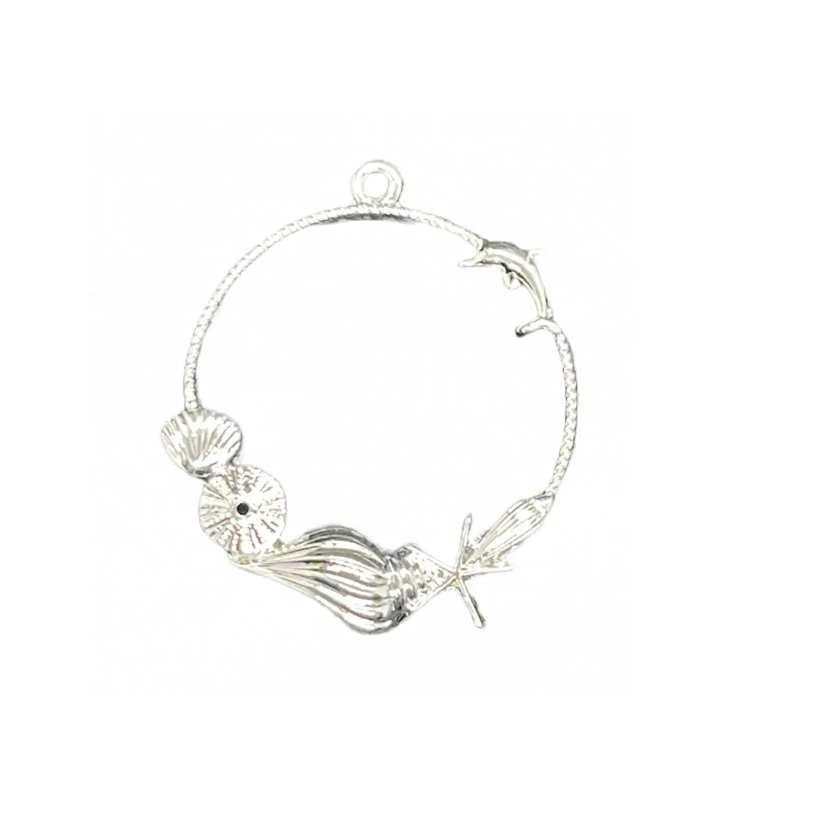 Shells Open Back Bezel, Silver