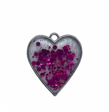 Heart Open Bezel, silver