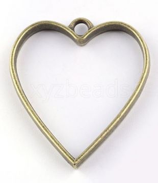 Heart Open Bezel, bronze