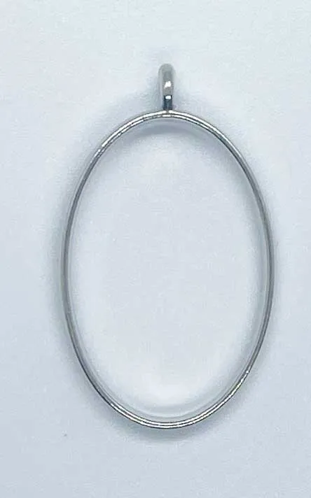 Oval Open Bezel, silver