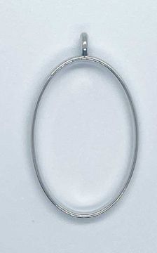 Oval Open Bezel, silver