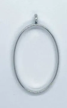 Oval Open Bezel, silver
