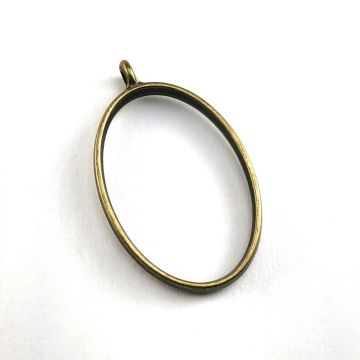 Oval Open Bezel, bronze