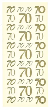 70's Peel Offs, gold