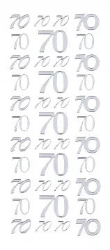 70's Peel Offs, silver