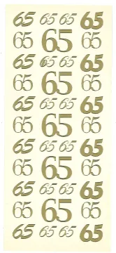 65's Peel Offs, gold