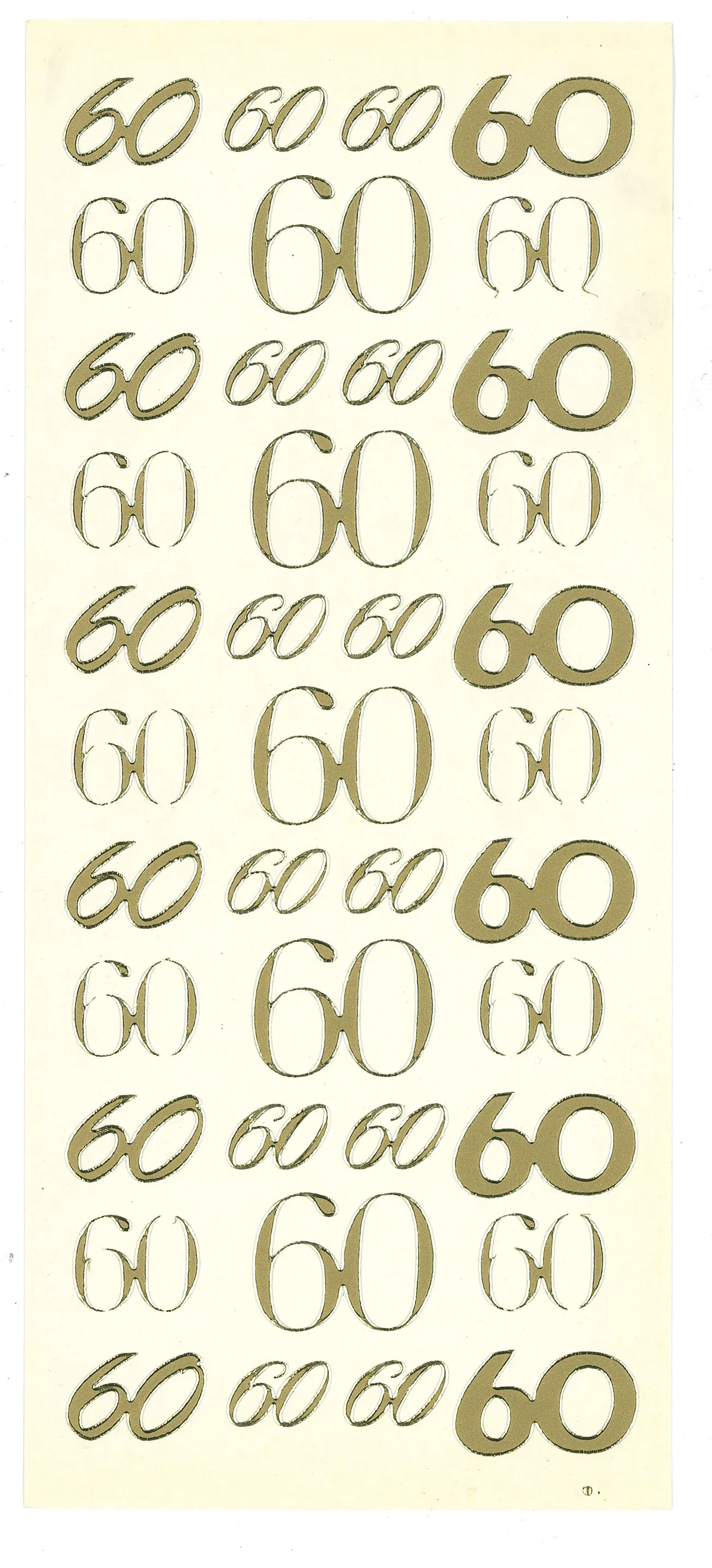 60's Peel Offs, gold