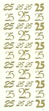 25's Peel Offs, gold