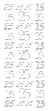 25's Peel Offs, silver